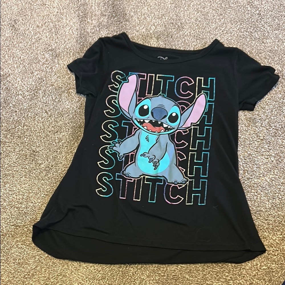 Disney Stitch Kids T-Shirt - Black and Blue